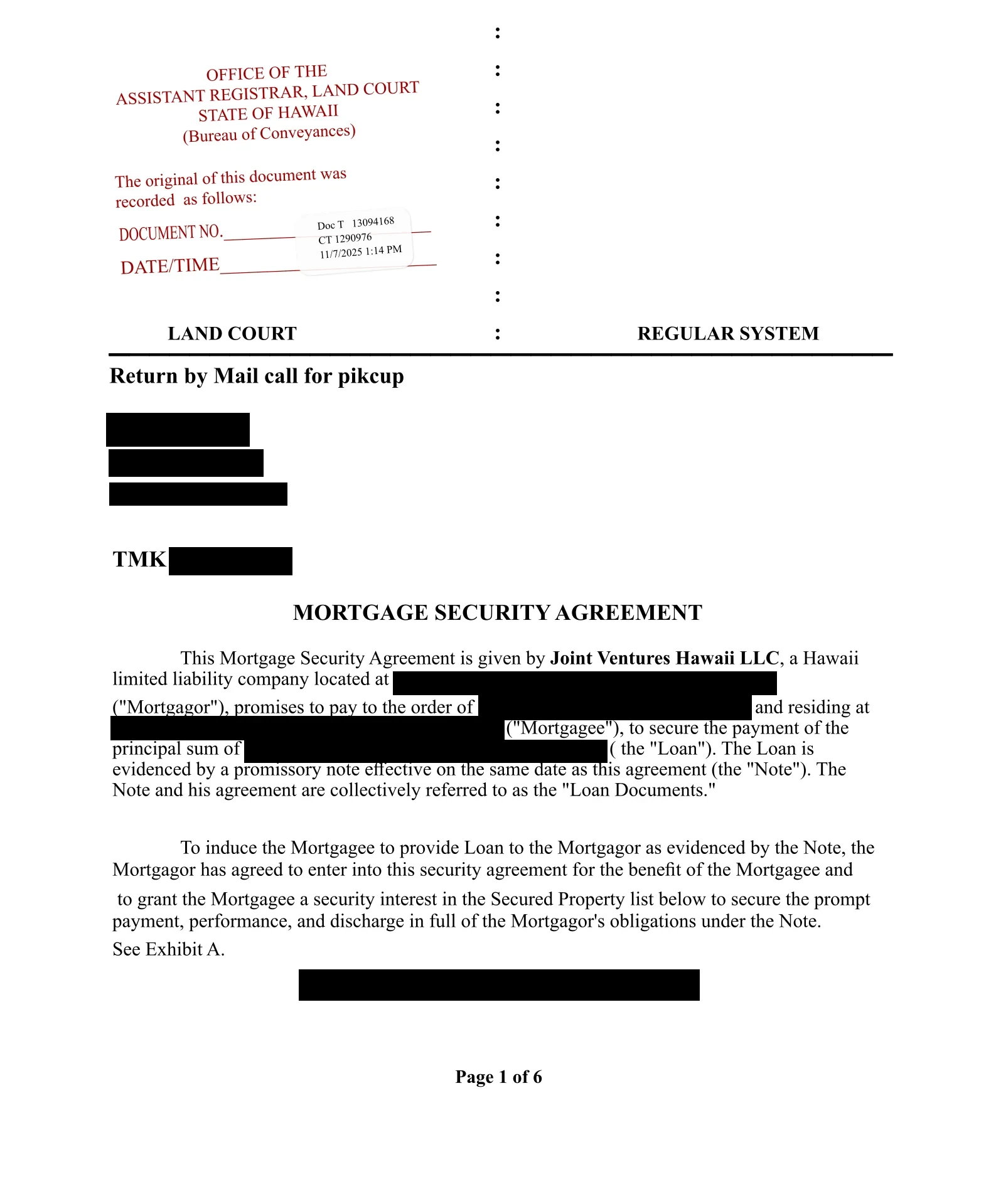 Recorded Lien